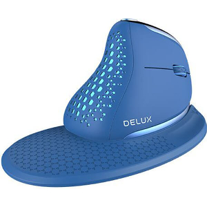 DELUX M618XSD WIRELESS ERGONOMIC MOUSE BT+2.4G RGB BLUE