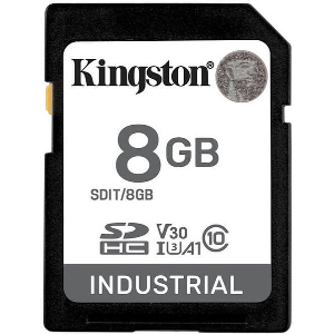 KINGSTON SDIT/8GB 8GB INDUSTRIAL PSLC SDHC MEMORY CARD UHS-I U3 V30 A1 TLS NAND