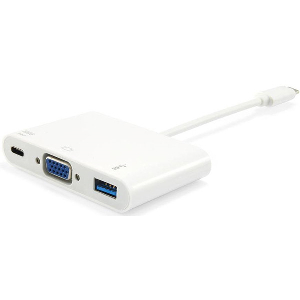EQUIP 133462 USB TYPE C TO VGA FEMALE/USB A FEMALE/PD ADAPTER