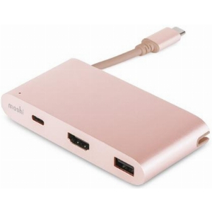 MOSHI USB-C MULTIPORT ADAPTER RED GOLD