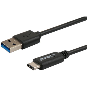 SAVIO CL-101 USB 3.0A (M) - USB 3.1 TYPE C (M) CABLE 1M BLACK