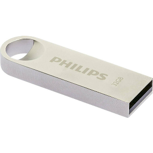 PHILIPS MOON 32GB USB 2.0 FLASH DRIVE VINTAGE SILVER FM32FD160B/00