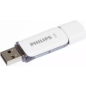 PHILIPS SNOW EDITION 32GB USB 2.0 FLASH DRIVE SHADOW GREY 2-PACK FM32FD70D/00
