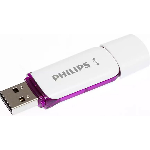 PHILIPS SNOW EDITION 64GB USB 2.0 FLASH DRIVE MAGIC PURPLE 2-PACK FM64FD70D/00