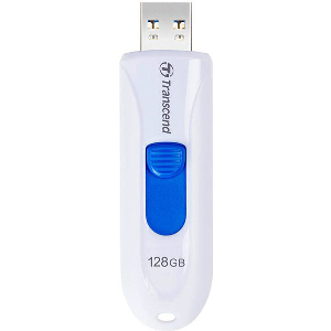 TRANSCEND JETFLASH 790 128GB USB 3.2 GEN 1/3.1 GEN 1 FLASH DRIVE WHITE TS128GJF790W