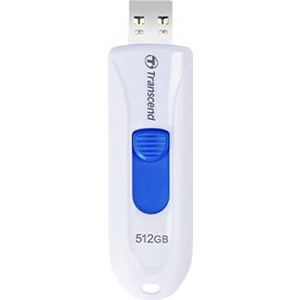 TRANSCEND JETFLASH 790 512GB USB 3.2 GEN 1/3.1 GEN 1 FLASH DRIVE WHITE TS512GJF790W