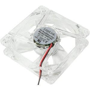 LOGILINK FAN102 PC CASE COOLER FAN 80X80X25MM ACRYLIC WITH 4 BLUE LED