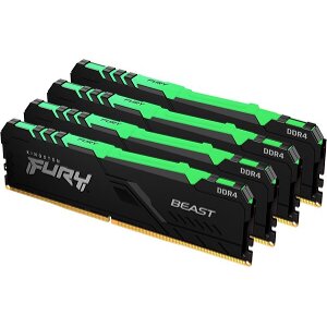 RAM KINGSTON KF426C16BBAK4/64 FURY BEAST RGB 64GB (4X16GB) DDR4 2666MHZ QUAD KIT