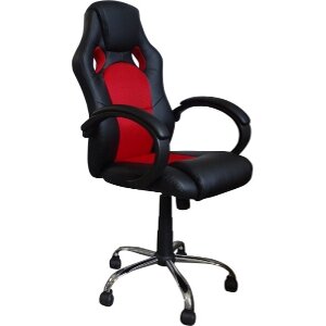 ΚΑΡΕΚΛΑ ΓΡΑΦΕΙΟΥ URBANWORKS NF-6609 ΜΑΥΡΗ/ΚΟΚΚΙΝΗ