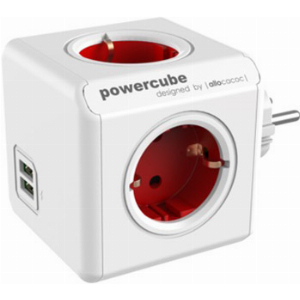ALLOCACOC POWERCUBE ORIGINAL USB RED 4 ΠΡΙΖΕΣ + 2 USB