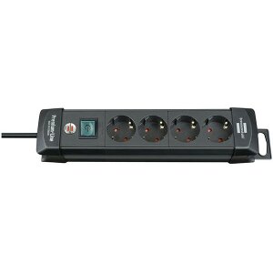 BRENNENSTUHL POWER STRIP 4 WAY PREMIUM-LINE 1,8M BLACK 1951140100