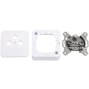 LOGILINK CA1003 ANTENNA WALL SOCKET FOR SAT/TV/RADIO WHITE