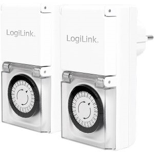 LOGILINK ET0006A OUTDOOR MECHANICAL TIMER SWITCH IP44 2PCS