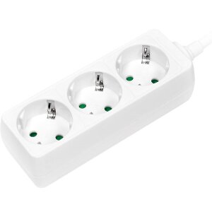 LOGILINK LPS205 3-SOCKET OUTLET STRIP WITH CHILD PROTECTION WHITE