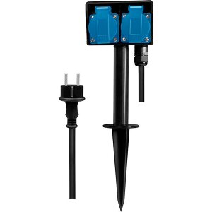 LOGILINK LPS214 OUTDOOR POWER EXTENSION CORD WITH 2X SCHUKO SOCKETS 2M