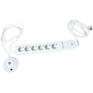 REV 6-WAY MULTIPLE SOCKET OUTLET WITH CONTROL SWITCH 1.5M