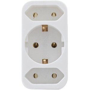 REV TRANSITION PLUG 2-FOLD + 1 SAFETY CONTACT WHITE 0512735777 WS