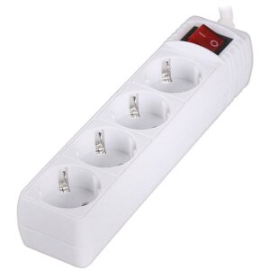 SONORA PSW401 POWER STRIP WITH 4 SOCKETS ON/OFF SWITCH 1.5M WHITE
