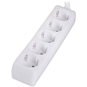 SONORA PSW500 POWER STRIP WITH 5 SOCKETS 1.5M WHITE