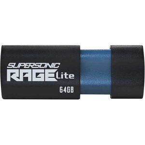 PATRIOT PEF64GRLB32U SUPERSONIC RAGE LITE 64GB USB 3.2 GEN 1 FLASH DRIVE