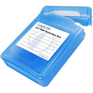 LOGILINK UA0133 HARD COVER PROTECTION BOX FOR 1X 3.5'' HDD BLUE