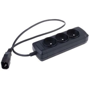 NATEC NSP-0517 EXTREME MEDIA POWER STRIP 3 SOCKETS FOR UPS SYSTEM (IEC CONNECTOR) BLACK