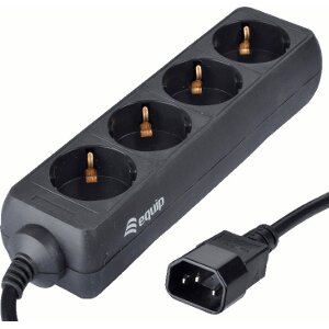 EQUIP 333281 4-SOCKET POWER STRIP BLACK