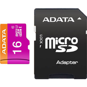 ADATA 16GB MICRO SECURE DIGITAL HIGH CAPACITY WITH ADAPTER UHS-I CLASS 10