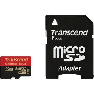 TRANSCEND TS32GUSDHC10U1 32GB MICRO SDHC CLASS 10 UHS-I 600X ULTIMATE WITH ADAPTER