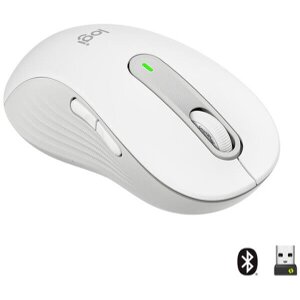 LOGITECH 910-006240 SIGNATURE M650 WIRELESS MOUSE LEFT-HANDED LARGE OFF-WHITE