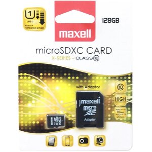 MAXELL MICRO SDXC, 128GB, CLASS 10, ADAPTER