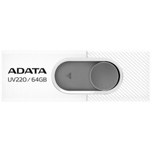 ADATA AUV220-64G-RWHGY UV220 64GB USB 2.0 FLASH DRIVE WHITE/GREY