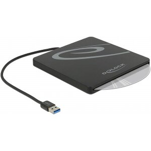 DELOCK 42604 EXTERNAL ENCLOSURE FOR 5.25'' SLIM SATA DRIVES 9.5 / 12.7 MM TO USB-A MALE