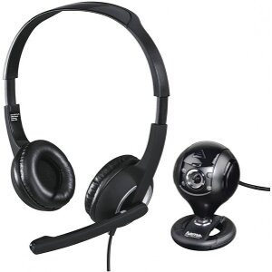 HAMA 139998 WEB CAM AND HEADPHONES WITH MICROPHONE HAMA HS-P150 BLACK