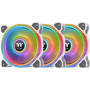 THERMALTAKE RIING QUAD 12 RGB RADIATOR FAN TT PREMIUM EDITION 3 FAN PACK - WHITE