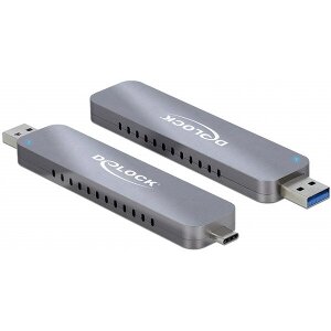 DELOCK 42616 EXTERNAL ENCLOSURE FOR M.2 NVME PCIE SSD WITH USB TYPE-C AND TYPE-A MALE