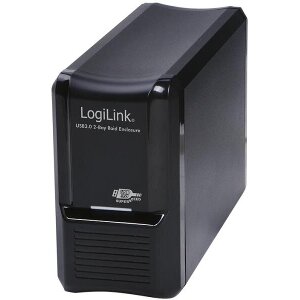 LOGILINK UA0154A 2-BAY RAID ENCLOSURE FOR 2X 3.5'' SATA HDD USB 3.0 ALUMINIUM BLACK