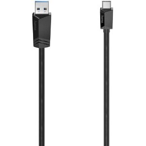 HAMA 200651 CABLE USB-C PLUG-USB-A PLUG USB 3.2 GEN 1GOLD-PLATED 0.75 M BLACK