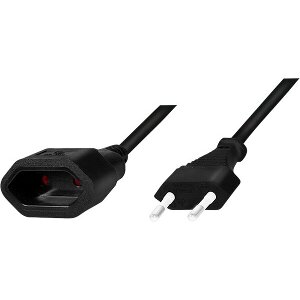 LOGILINK CP122 POWER CORD EXTENSION EURO CEE 7/16 PLUG TO SOCKET 1.M BLACK