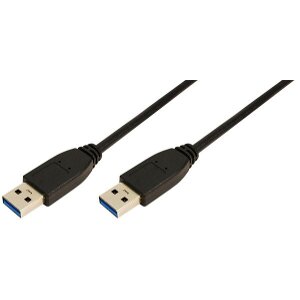 LOGILINK CU0039 USB 3.0 CONNECTION CABLE AM TO AM 2M BLACK