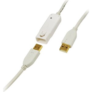 LOGILINK UA0092 USB 2.0 ACTIVE REPEATER CABLE WITH SLIDE LOCK 12M WHITE