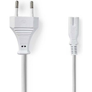 NEDIS PCGP11040WT20 POWER CABLE EURO PLUG - IEC-320-C7 2M WHITE