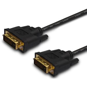 SAVIO CL-31 DVI-D (M) - DVI-D (M) 24 + 1 DUAL LINK CABLE 1.8M BLACK