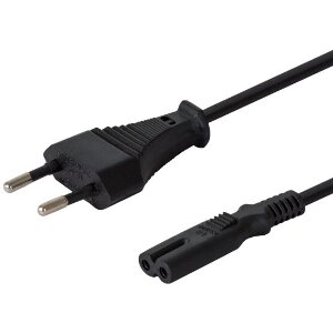 SAVIO CL-97 POWER CABLE (M) 2PIN 1.2M BLACK