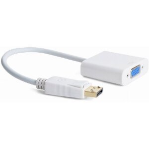 CABLEXPERT A-DPM-VGAF-02-W DISPLAYPORT TO VGA ADAPTER CABLE WHITE