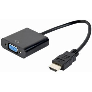 CABLEXPERT A-HDMI-VGA-04 HDMI TO VGA ADAPTER CABLE SINGLE PORT BLACK