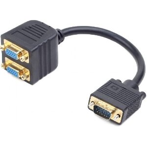 CABLEXPERT CC-VGAX2-20CM VGA EXTENSION 2X HD15F / 1X HD15M SPLITTING CABLE 0.2M