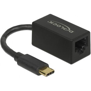 DELOCK 65904 ADAPTER SUPERSPEED USB TYPE-C MALE > GIGABIT LAN COMPACT BLACK