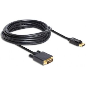 DELOCK 82593 CABLE DISPLAYPORT 1.1 MALE > DVI 24+1 MALE PASSIVE 5 M BLACK