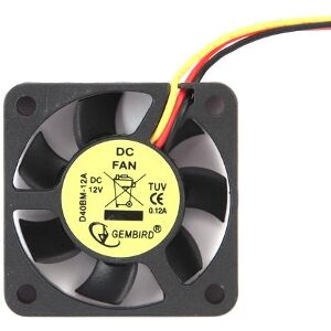 GEMBIRD D40BM-12A 40X40X10MM BALL BEARING DC FAN 12V 7CM CABLE 40MM